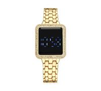 The LED Display Touchs Large Screen Ladies' Electronic Watches Watches Wristwatch with Second Hand (Gold, One Size)