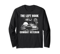 The Left Hook Veterans Day M1 Abrams AH-64 Apache Gulf War Long Sleeve T-Shirt