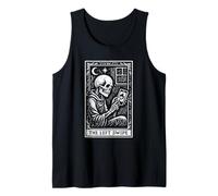 The Left Swipe Tarot Card Skeleton Dating Humor Design Tank Top