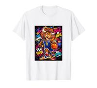 The Legend Basketball Player Graffiti Graphic Art Value Graphic T-Shirt, Men, White, S