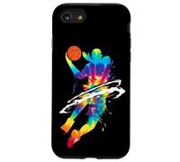 The Legend Basketball Slam Dunk Player with Splash Colors Case for iPhone SE (2020) / 7 / 8