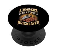 The Legend Has Retired Bricklayer Mason PopSockets Adhesive PopGrip