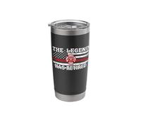 The Legend Has Retired Firefighter American Flag Emblem Art Stainless Steel Insulated Tumbler