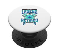 The Legend Has Retired Firefighter Fire Fighter Retirement PopSockets Adhesive PopGrip