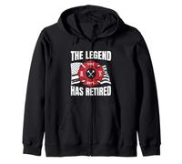 The Legend Has Retired Firefighter Retirement Design Zip Hoodie
