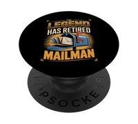 The Legend Has Retired Mailman Mail Carrier PopSockets Adhesive PopGrip