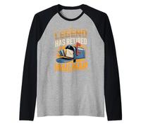 The Legend Has Retired Mailman Mail Carrier Raglan Baseball Tee