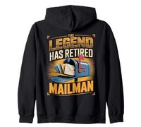 The Legend Has Retired Mailman Mail Carrier Zip Hoodie