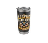 The Legend Has Retired Pipefitter Plumber Stainless Steel Insulated Tumbler