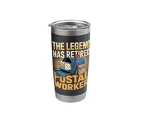 The Legend Has Retired Postal Worker Mail Carrier Stainless Steel Insulated Tumbler
