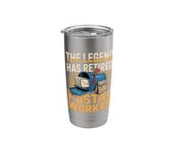 The Legend Has Retired Postal Worker Mail Carrier Stainless Steel Insulated Tumbler