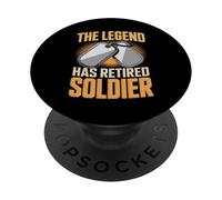 The Legend Has Retired Soldier Veteran PopSockets Adhesive PopGrip