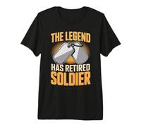 The Legend Has Retired Soldier Veteran Premium T-Shirt