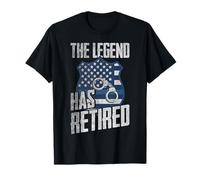 The Legend Has Retired USA Flag Funny Police Retirement T-Shirt