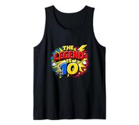 The Legend is 10 Comic Book Pop Art Ten Year Old 10th Bday Tank Top