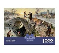 The Legend of Devil's Bridge Wooden Jigsaw Puzzle Waterproof 1000 Piece Puzzles for Adults Gifts Colourful Educational Games