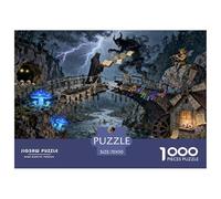 The Legend of Devil's Bridge Wooden Jigsaw Puzzle Waterproof 1000 Piece Puzzles for Adults Gifts Impossible Educational Games