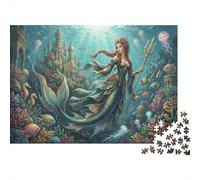 The Legend of The Mermaid 1000 Piece Jigsaw Puzzle,Impossible Challenge,Stress Relief,Home Wall Decor,Great Gifts,Premium Cardboard,Adults & Kids 14+,Educational Toy 38x26cm