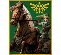 The Legend of Zelda Blanket Green 160 x 200 cm Super Soft Flannel Blanket Cuddly Blanket Sofa Blanket Fleece Blanket Hyrule Triforce Left Awakening Breath of The Wild Princess Pass for Bedding