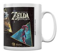 The Legend of Zelda Breath of The Wild Mug (Champions Design) 11oz Ceramic Mug - Official Merchandise, White