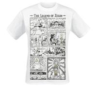 The Legend of Zelda Drawings Men T-Shirt White M, 100% Cotton, Regular