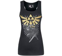 The Legend of Zelda Triforce Link Girls Top Black M
