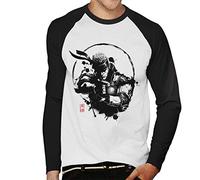 The Legendary Hero Metal Gear Solid Men's Baseball Long Sleeved T-Shirt White/Black