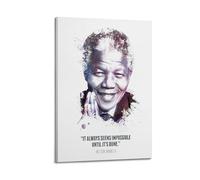 The Legendary Nelson Mandela Quote Poster Canvas Wall Poster Decoration Painting Art Bedroom Living Room Office Painting Modern Home Decoration Wall Art Picture Print 12 x 18 inches (30 x 45 cm)