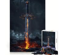 The Legendary Sword 1000 Piece Jigsaw Puzzles for Adults Jigsaw Thought Toy Indoor Fun Accurate Edge Art Collectible (50x75cm)