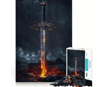 The Legendary Sword 1000 Piece Jigsaw Puzzles for Adults Jigsaw Thought Toy Indoor Fun Accurate Edge Art Collectible (50x75cm)