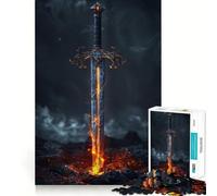 The Legendary Sword Jigsaw Puzzles for Teenagers 1000 Brain Workout Toy Simple Fun Image Assembly Cherished Gift (38x52cm)