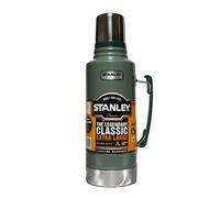 THE Legendery Classic Extra Large Stainless Steel Stanley Flask, Built For Life , Vacum Bottle 2QT / 1.9 LTR (Green)