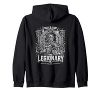 The Legionary Discipline And Dominion Warrior Rome Zip Hoodie