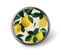 The Lemon And Leaves Cute Brooch Pin for Women Men Badge
