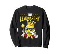 The Lemonarchy Funny Lemon King Crown Pun Sweatshirt