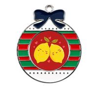 The Lemons Embracing Christmas Tree Ornaments Decor Circular