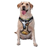 The lemur eating bread reflective Oxford unobstructed pet vest, easy to control handle, suitable for small, medium and large dogs