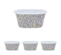 The Leonard Collection Willow Bough Planter For Home & Office | Decorative Oval Flower Plant Pot | Designed By William Morris | Large Metal Planter For Indoor & Outdoor Plants (Pack of 4)