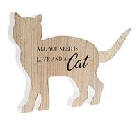 The Leonardo Collection All You Need Is Love & A Cat Cat Wooden Plaque Home Ornament