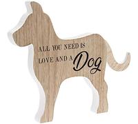 The Leonardo Collection All You Need Is Love & A Dog Dog Wooden Plaque Home Ornament