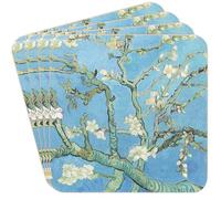 The Leonardo Collection Almond Blossom Coasters Set 4 Wooden Kitchenware