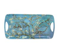 The Leonardo Collection Almond Blossom Tray Medium Melamine Tableware | Medium Almond Blossom tray made from melamine, featuring a decorative Vincent Van Gogh design for everyday serving.