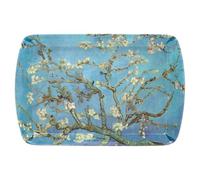 The Leonardo Collection Almond Blossom Tray Small Melamine Tableware | Small Almond Blossom tray made from melamine, featuring a decorative Vincent Van Gogh design for everyday serving.
