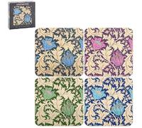 The Leonardo Collection Anemone Coasters Set of 4 William Morris For Home & Office | Stylish Coaster For Kitchen, Dining | Durable Drinks Coasters For Tabletops | Decorative Home Accessories