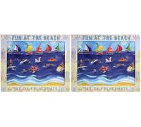 The Leonardo Collection Beach Placemats Finola Stack Table Mats For Home & Kitchen | Easy Clean & Washable Place Mats For Table | Stylish Decorations & Daily Use (Pack of 2)