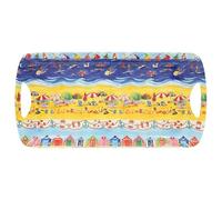 The Leonardo Collection Beach Tray Medium Finola Stack For Kitchen & Home | Non Slip Serving Tray For Food | Serving Platter For Lunch & Dinner | Plastic Trays For Tea & Serving Dishes