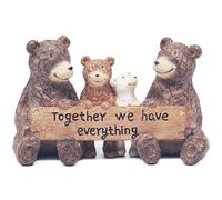 The Leonardo Collection Bear Family Sign With Quote Carved Ornaments For Home Decor | Ideal Figurines Friendship Gifts For Women & Men | Lovely Table Centerpiece & Living Room Accessories
