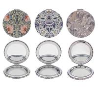 The Leonardo Collection Botanical Compact Mirror - William Morris - Classic Floral Pattern Travel Accessory - ASSORTED DESIGNS, One Chosen at Random