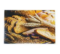 The Leonardo Collection Bread Design Glass Food Cutting Preparation Chopping Board Worktop Saver 30x20cm