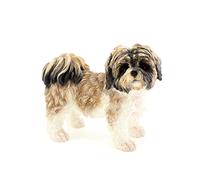 The Leonardo Collection Brown & White Shih Tzu Figurine For Home & Office | Home Decor Ornaments Gift For Women & Men | Beautiful Figurine For Indoor & Outdoor | Living Room Decor Ornaments